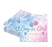 Ovanda Servilletas Gender Reveal,20 unidades Servilletas Boy or Girl,Rosa Azul Babyparty Servilletas She or He Partyzubehör,Baby Shower Servillets,Babyparty Tischdekoration,Kindergeburtstag