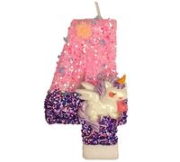 Ovanda Velas de cumpleaños de unicornio, números 4, unicornio número 4 velas para tartas, decoración de tartas para niñas, 4 cumpleaños, velas de cumpleaños de unicornio rosa, número 4 velas, 4 velas