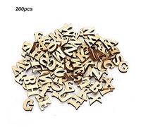 OVAQUIXI 200 Piezas de Astillas de Madera con Forma de Letra Tablero de Madera Juguete Educativo Decoración Artesanal para Proyectos de Bricolaje Soporte de Artesanía Exquisita para Desarrollar