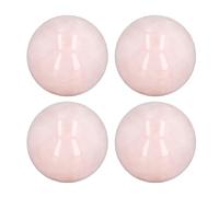 OVAQUIXI 4 Bolas de Cristal de Cuarzo Rosa, Esfera Curativa Pulida, Decoración única de Cuarzo Rosa para el Hogar u Oficina