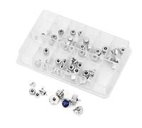 OVAQUIXI 60 Piezas de Botón de Cronógrafo Plateado Accesorio de Repuesto Duradero de de Reloj de Acero Inoxidable para Fabricantes de Relojes