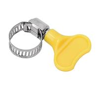 OVAQUIXI Abrazadera de Manguera Ajustable de Acero Inoxidable con de Plástico para una Instalación Suave y un Uso Duradero, Juego de 10 Piezas para Varios Tamaños,Yellow+Silver (9-16 mm)