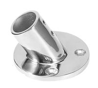 OVAQUIXI Accesorio de Pasamanos con Base de Tubo Redondo de 60 Grados, Accesorios Duraderos de Acero Inoxidable de Calidad Naval para Barcos y Yates (25mm)