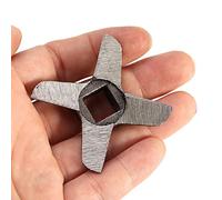 OVAQUIXI Acero Molino de Cocina Potente en Forma de Cross para Peculiaridades Rápidas, 5 Cuchillas para Salchichas Caseras, para Fábricas de Alimentos con Cuerpos de Plástico (Tamaño 10 (ID de 19.8