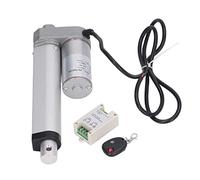 OVAQUIXI Actuador Lineal Micro Eléctrico 750N de Varilla de Empuje Versátil para Proyectos de Automatización del Hogar 12 V Blanco (Actuador con controlador Control remoto)