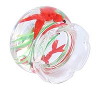 OVAQUIXI Acuario en Miniatura Rojo Elegante para Decoración de Casa de Muñecas, Colores Brillantes, Material de Resina Seguro