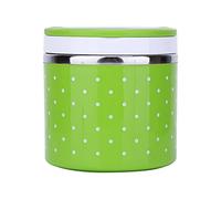 OVAQUIXI Aislada de Acero Inoxidable, Recipiente Térmico para Alimentos de 630 Ml, Tarro de Comida de 1 Capa con Sello a Prueba de Fugas, Asas Dobles para el Trabajo, la Escuela, la Oficina, el Picnic
