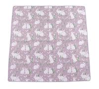 OVAQUIXI Alfombra para Silla de Comedor, Diseño de Animales de Dibujos Animados, Suave, para Trona de bebé, Alfombrilla para el Suelo, Derrames de Comida, Servilleta para Jugar, 43,3x43,3 Pulgadas
