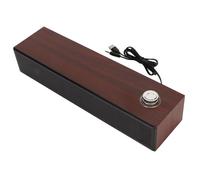 OVAQUIXI Altavoces de Computadora, Barra de Sonido Estéreo HiFi con Alimentación USB Plug & Play para Escritorio, Computadora Portátil PC, Marrón