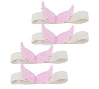 OVAQUIXI Alzapaños de Cortina en Forma de ala, Elegantes Alzapaños Decorativos para Cortinas con Diseño en Relieve y Ajuste Elástico a Presión para Organización de Cortinas en el Hogar y (Pink)