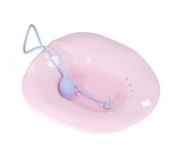 OVAQUIXI Baño de Asiento Asiento de Baño Universal sin Sentadillas para Hemorroides Alivio del Dolor Después del Parto para Ancianos Plástico 15.6x14.4x4.3in (PINK)