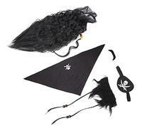 OVAQUIXI Barba Falsa Pirata, Bigote Reutilizable Autoadhesivo con Cinta de Doble Cara para Accesorios de Disfraces de Fiesta de Halloween