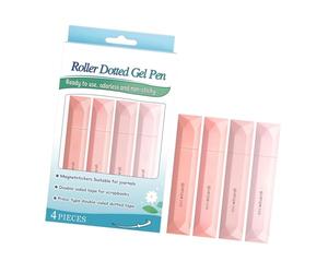 OVAQUIXI Bolígrafo de Pegamento de Puntos, Dispensador de Puntos Adhesivo de Doble Cara Reutilizable, Paquete de 4 con Control de Punta Fina, Colocación de Papel Suave para álbumes de Recortes, (4PCS)