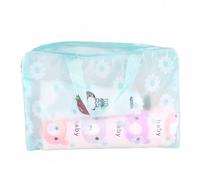 OVAQUIXI Bolso del Maquillaje del Viaje, Bolso Cosmético a Prueba de Agua del PVC con Diseño Compacto para el Uso Al Aire Libre, del Cuarto de Baño (Green)