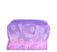OVAQUIXI Bolso del Maquillaje del Viaje, Bolso Cosmético a Prueba de Agua del PVC con Diseño Compacto para el Uso Al Aire Libre, del Cuarto de Baño (Purple)