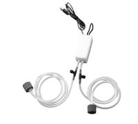 OVAQUIXI Bomba de Oxígeno para Pecera USB, Material ABS, Mini Oxigenador Portátil con Diseño Silencioso para Mantenimiento y Cría de Peces en el Hogar y el Coche (White)