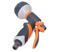 OVAQUIXI Boquilla de Manguera de Jardín Patrones de Pulverización Ajustables Rociador de Agua Plástico TPR Nylon 8 Modos de Pulverización Control del Pulgar para Lavado de Autos Baño de Mascotas
