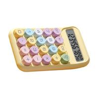 OVAQUIXI Calculadora Científica, Pantalla LCD de 10 Dígitos, Botón Mecánico, Portátil para Estudiantes, Exámenes y Tareas Contables (Yellow)
