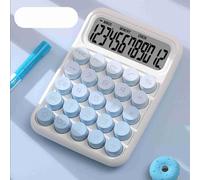 OVAQUIXI Calculadora con Botón Grande de 12 Dígitos, Pantalla Clara con Diseño de nergética para Estudiantes Contadores (Blue)