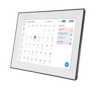 OVAQUIXI Calendario Digital Inteligente de 10.1 Pulgadas con Pantalla Táctil, Mejora de Fotos por IA y Planificador de Comidas, Sincroniza con Outlook para Organización Familiar (Enchufe de la UE)