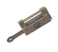 OVAQUIXI Candado Vintage Chino, Llave de Bloqueo Retro Antigua para Joyero, Cajón, Decoración Pequeña de Aleación de Zinc, 3,2x1,7x1cm (Pequeño)