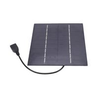 OVAQUIXI Cargador de Panel Solar de 5 W, Cargador Solar Portátil USB Monocristalino para Viajes Al Aire Libre Negro
