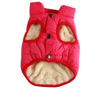 OVAQUIXI Chaleco para, Abrigo Reflectante Engrosado a Prueba de Viento para Pequeños y Medianos, con Correas Ajustables y Capa Exterior Impermeable, para Paseos de I (Rojo)