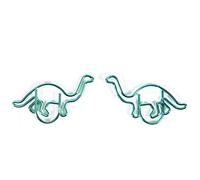 OVAQUIXI Clips de Papel de Dinosaurio, 12 Clips Recubiertos de Color con Forma de Dinosaurio Lindo para Suministros de Papelería de Oficina y Escuela