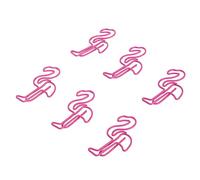 OVAQUIXI Clips de Papel en Forma de Flamenco, Alambre Envuelto en Plástico Rosa, Paquete de 100, Clips Decorativos para Documentos para Oficina, Escuela, álbumes de Recortes, Marcapáginas