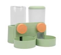 OVAQUIXI Comedero Automático para Mascotas y Dispensador de Agua, Cuenco de Comida para Perros y Gatos 2 en 1 con Diseño Colgante para Mascotas Pequeñas Medianas, Alimentación (Green)