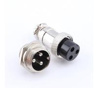 OVAQUIXI Conector de Clavija de Aviación Tipo Tornillo GX16 de 3 Pines Resistente Al Agua para Sistemas de Adquisición de Datos, Comunicaciones, Automoción
