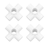 OVAQUIXI Conectores Acodados de Esquina de Plástico PVC, 10 Uds., Accesorios de 6 Vías para Varias Estructuras, 20mm (WHITE)