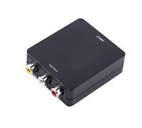 OVAQUIXI Convertidor a AV Negro Mini Adaptador HDMI2AV 1080p Compuesto CVBS Estéreo Plug and Play NTSC PAL para Televisores Antiguos VHS VCR Grabadora de DVD TV Stick (Black)