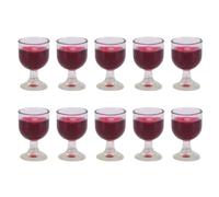 OVAQUIXI Copas de Vino en Miniatura, Escala 1:12, 10 Piezas, Casa de | Cuerpo Transparente, de Pie, Forma Realista, para Fiesta en la Cocina de Casa de Muñecas, para Exhibición de Artesanos Modelo