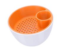 OVAQUIXI Cuenco de Pistacho de Doble Cámara, Cuenco de Plástico Impreso en 3D con Contenedor de Concha, Organizador de Aperitivos 2 en 1, Compartimento de Basura Integrado para Noches de Cine,