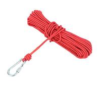 OVAQUIXI Cuerda de Salvamento de Fuerza de Tracción Fuerte de 20 M con Mosquetón con Anillo en D, Cuerda de Pesca Duradera de Alta Resistencia para Aventuras Al Aire Libre, Material de Poliéster