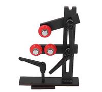 OVAQUIXI De Hierro Fundido Steady Rest Torno Steady Rest Woodworking Steady Rest en Forma De L con 3 Ruedas De Fijación para Piezas De Trabajo De Eje Largo en Cama De División o Doble