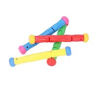 OVAQUIXI Dive Stick Toys Juego de Entrenamiento de Natación para Piscina Colorido para Niños, Palos de Juego Subacuáticos de Plástico Seguro para Playa de Verano, Hora del Baño [Paquete de 4]