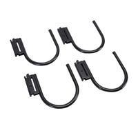 OVAQUIXI E Track J Hooks, 4 Pcs 5 Inch E Track Steel Hanger 1400 Lbs 1/2 Inch Diameter Solid Steel for Enclosed Trailer Workshop Garage Black