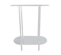 OVAQUIXI Elegante Mesa Auxiliar de Acrílico Transparente, Mesa de Centro Moderna Ovalada Desmontable de 2 Niveles para Dormitorio, Sala de Estar, Extremo Fácil de Colocar en la Mesita de Noche