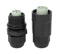 OVAQUIXI Enchufe de Cable Impermeable IP68, Conector Compacto y Fácil de Instalar para Fuente de Alimentación y Uso en Red, Varios Pines Disponibles, Material PA66 + Cobre (dos núcleos)