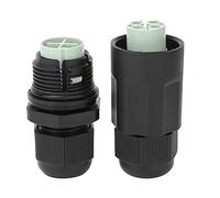 OVAQUIXI Enchufe de Cable Impermeable IP68, Conector Compacto y Fácil de Instalar para Fuente de Alimentación y Uso en Red, Varios Pines Disponibles, Material PA66 + Cobre (Cuatro núcleos)