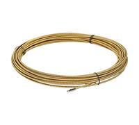 OVAQUIXI Enhebrador de Cables Tirador de Cables de Fibra de Vidrio 20 M Cabeza de Acero con Resorte de 4 Mm para Electricistas e Instaladores, Guías de Ocultos a Través de Ranuras de Pared Conductos