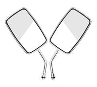 OVAQUIXI Espejos de Motocicleta, Espejo Retrovisor Cuadrado Modificado Negro, Visión Clara, ángulo Ajustable, Ajuste Universal para Bicicletas de Calle (Electrochapado)