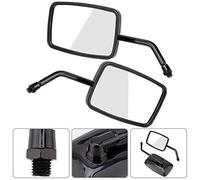 OVAQUIXI Espejos de Motocicleta, Espejo Retrovisor Cuadrado Modificado Negro, Visión Clara, ángulo Ajustable, Ajuste Universal para Bicicletas de Calle (BLACK)