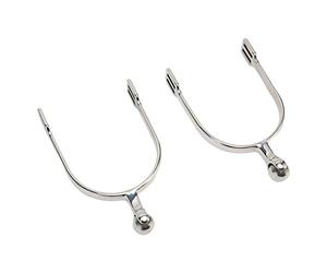 OVAQUIXI Espuelas de Caballo de Acero Inoxidable para Mujer, Espuelas Occidentales con Bola de Rodillo para Botas Ecuestres, Entrenamiento de Equitación, Doma, 2 uds.