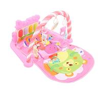 OVAQUIXI Estante de Ejercicios para Piano con Música para Bebés, Luces Suaves de Canciones de Cuna para Entrenamiento Sensorial, Tapete de Juego de Gimnasio Suave para Bebés para Coordinación y