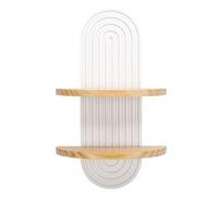 OVAQUIXI Estante de Pared para Plantas, Soporte para Plantas de Pared de Madera de Pino, Estante Flotante para de 3 Niveles, 13,6 X 4,7 Pulgadas, Decoración de Vintage Bohemia para Dormitorio, Sala