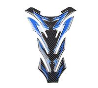 OVAQUIXI Etiqueta Engomada del Protector del Tanque de, Etiqueta Azul de la Almohadilla de las Motocicletas de Fibra de Carbono Real para la Protección contra Rayones del Tanque de