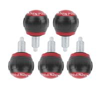 OVAQUIXI Fitness Pop Pull Pin Knob Liso para Bicicletas Estáticas 5 Piezas para Entusiastas del Fitness (Negro Rojo)